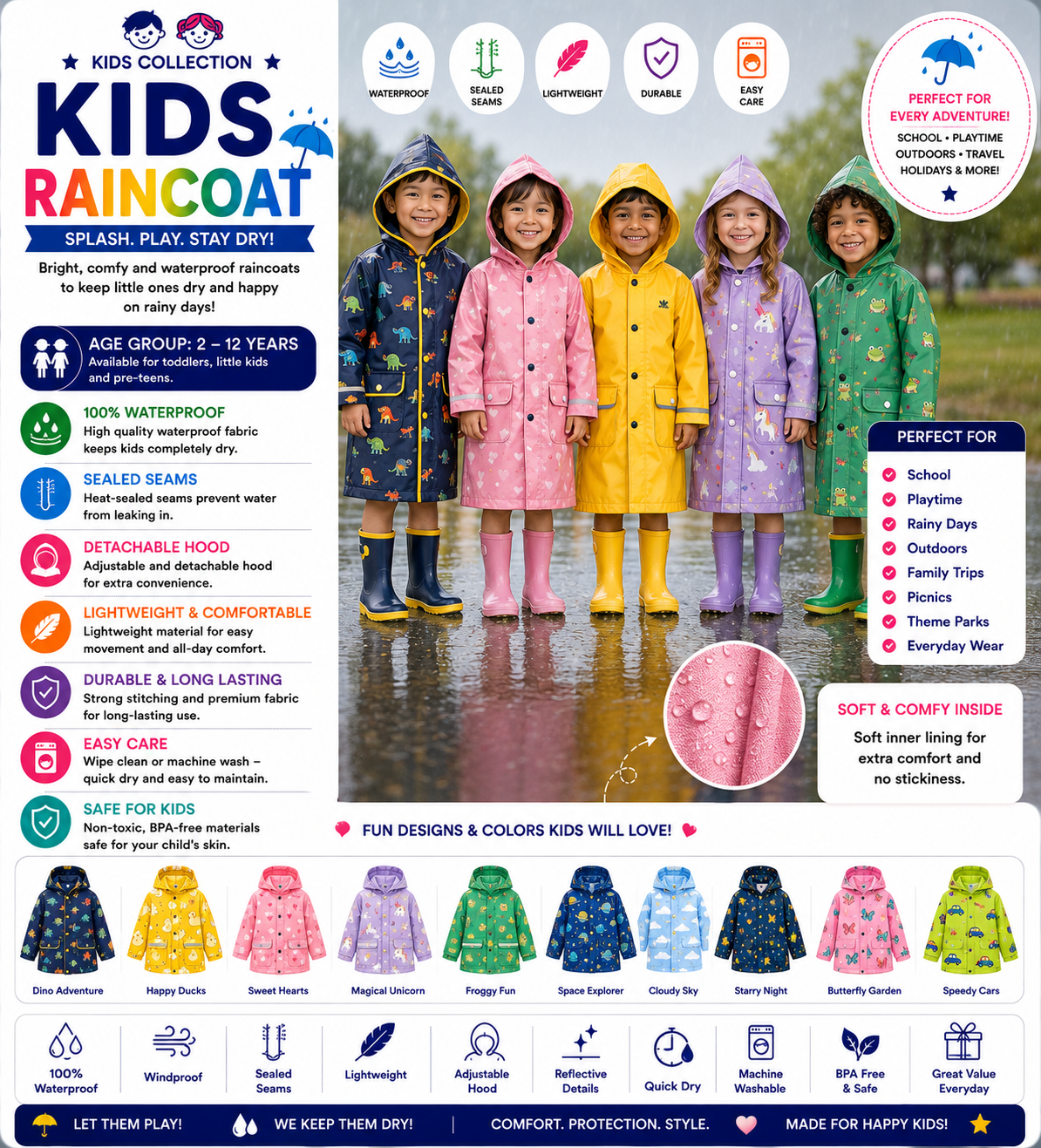 .Kids Raincoat