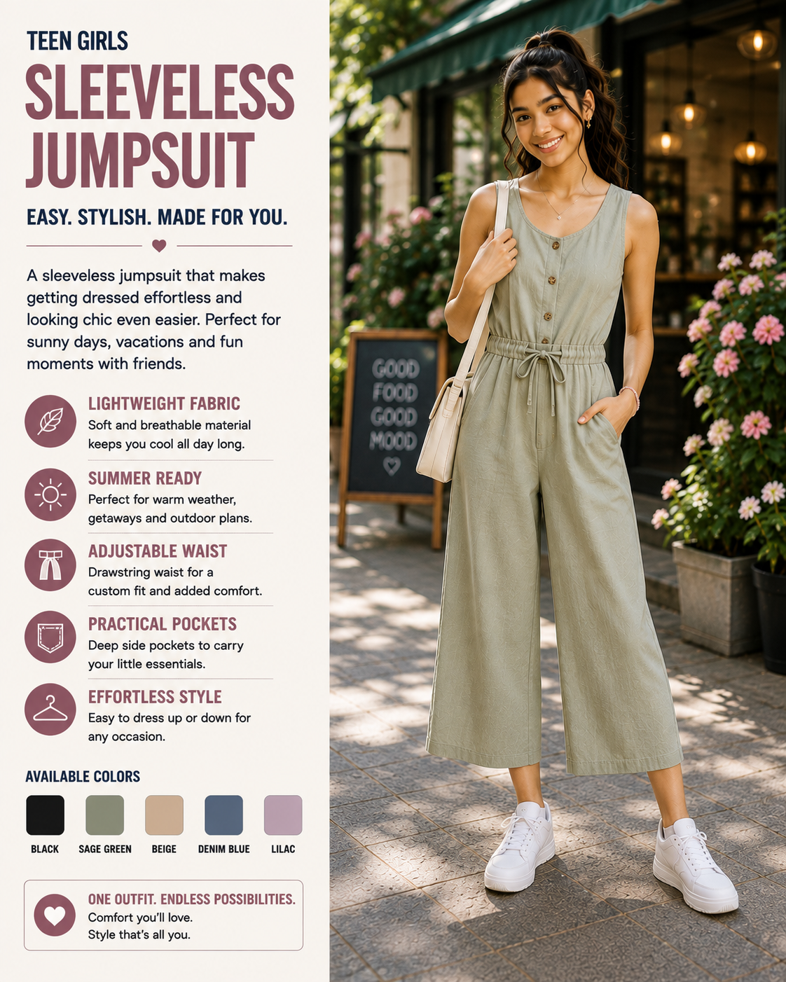 sleeveless jumpsuit