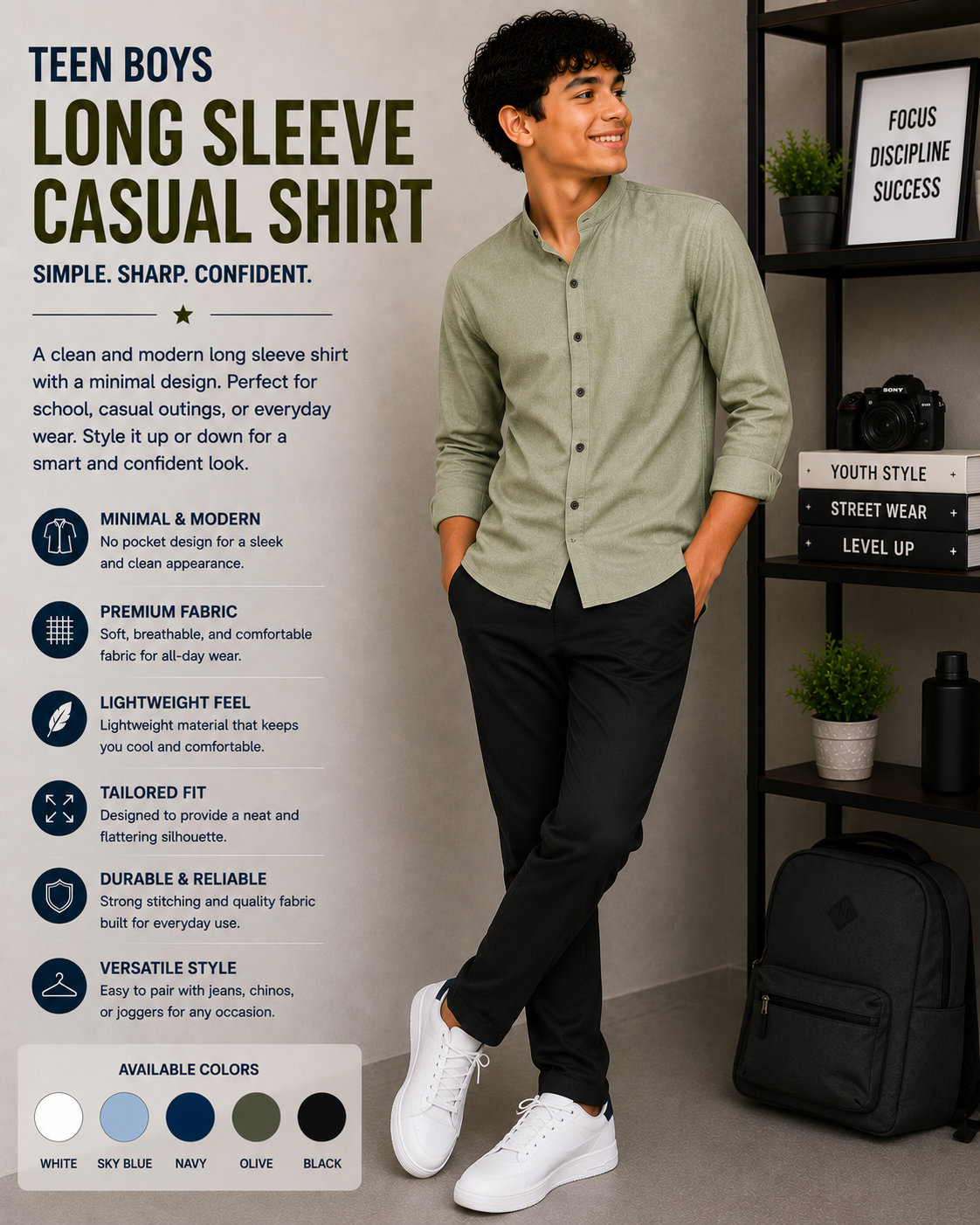long sleeve casual shirt