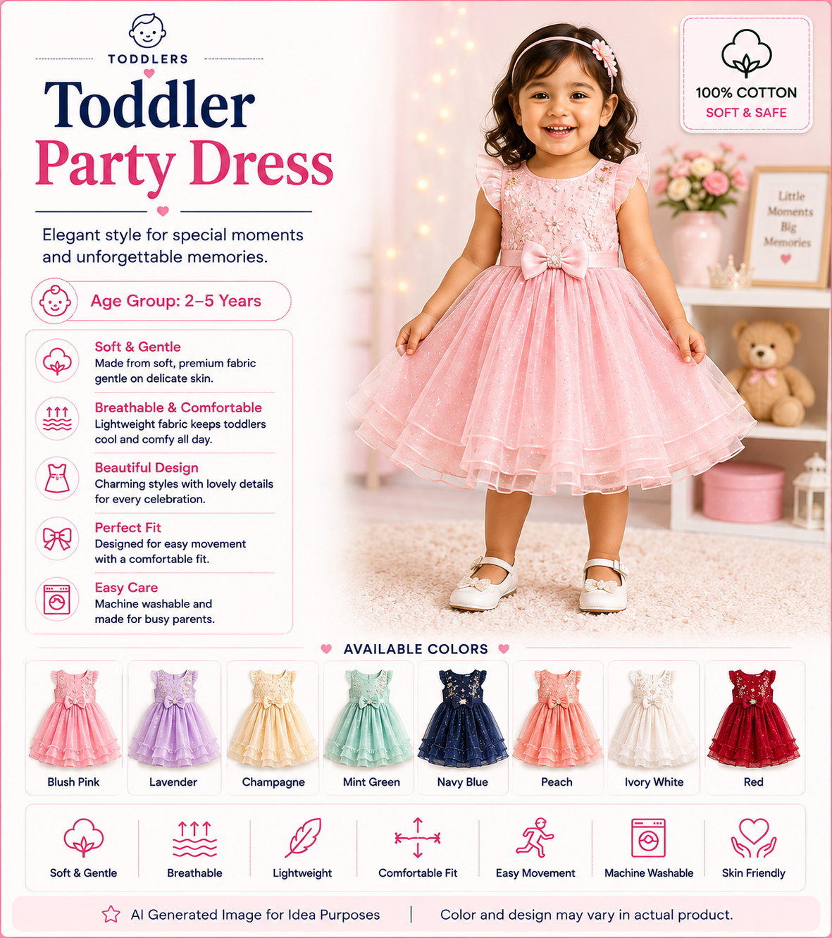 .Toddler Party Dress