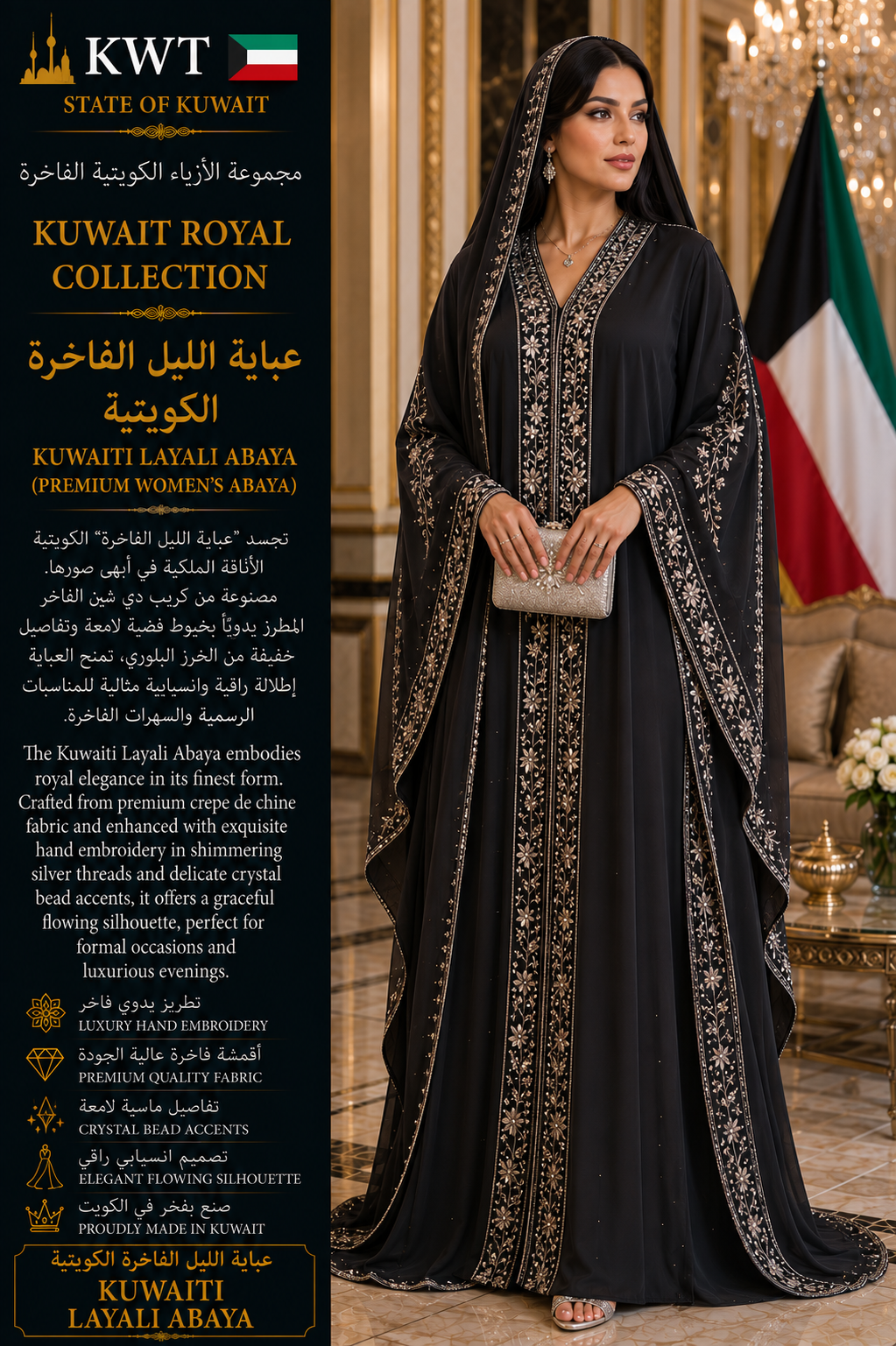 Kuwaiti Layali Abaya