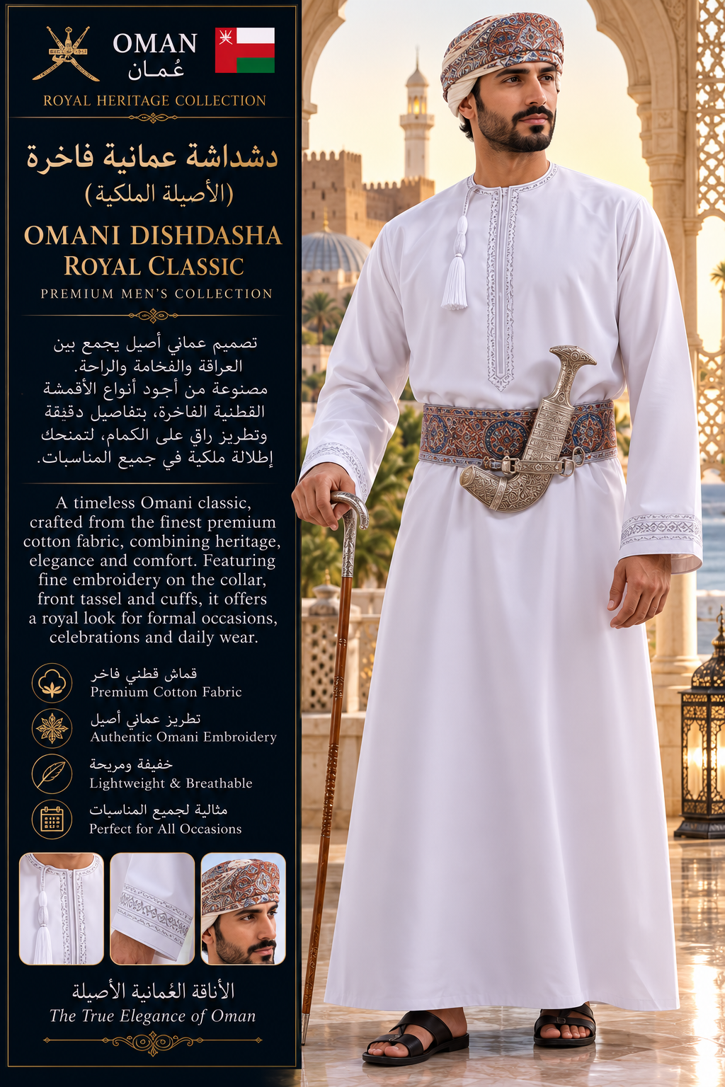 Omani Dishdasha Royal Classic