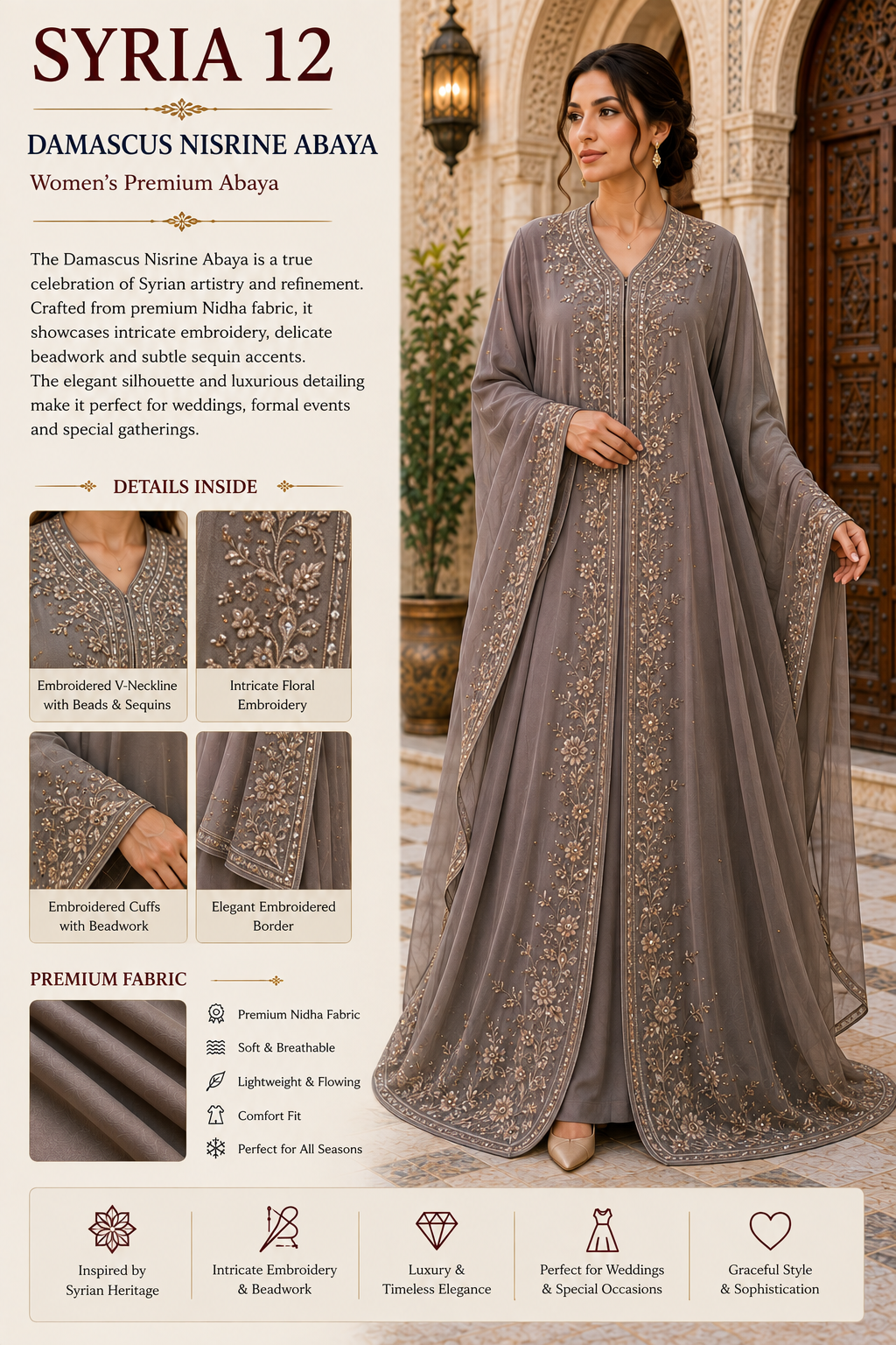 Damascus Nsrine Abaya