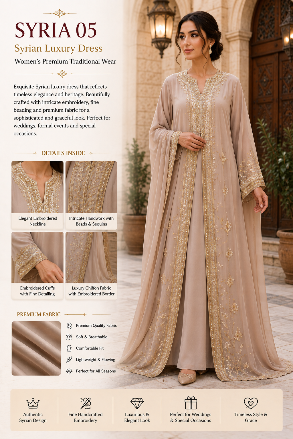Syrian luxury dress women