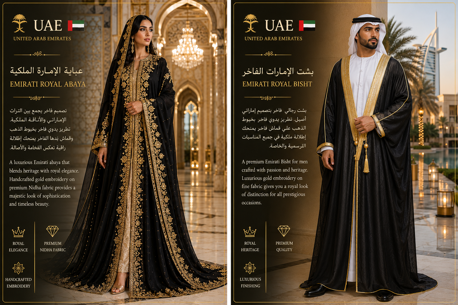 Emirati Royal Abaya and Royal Bisht