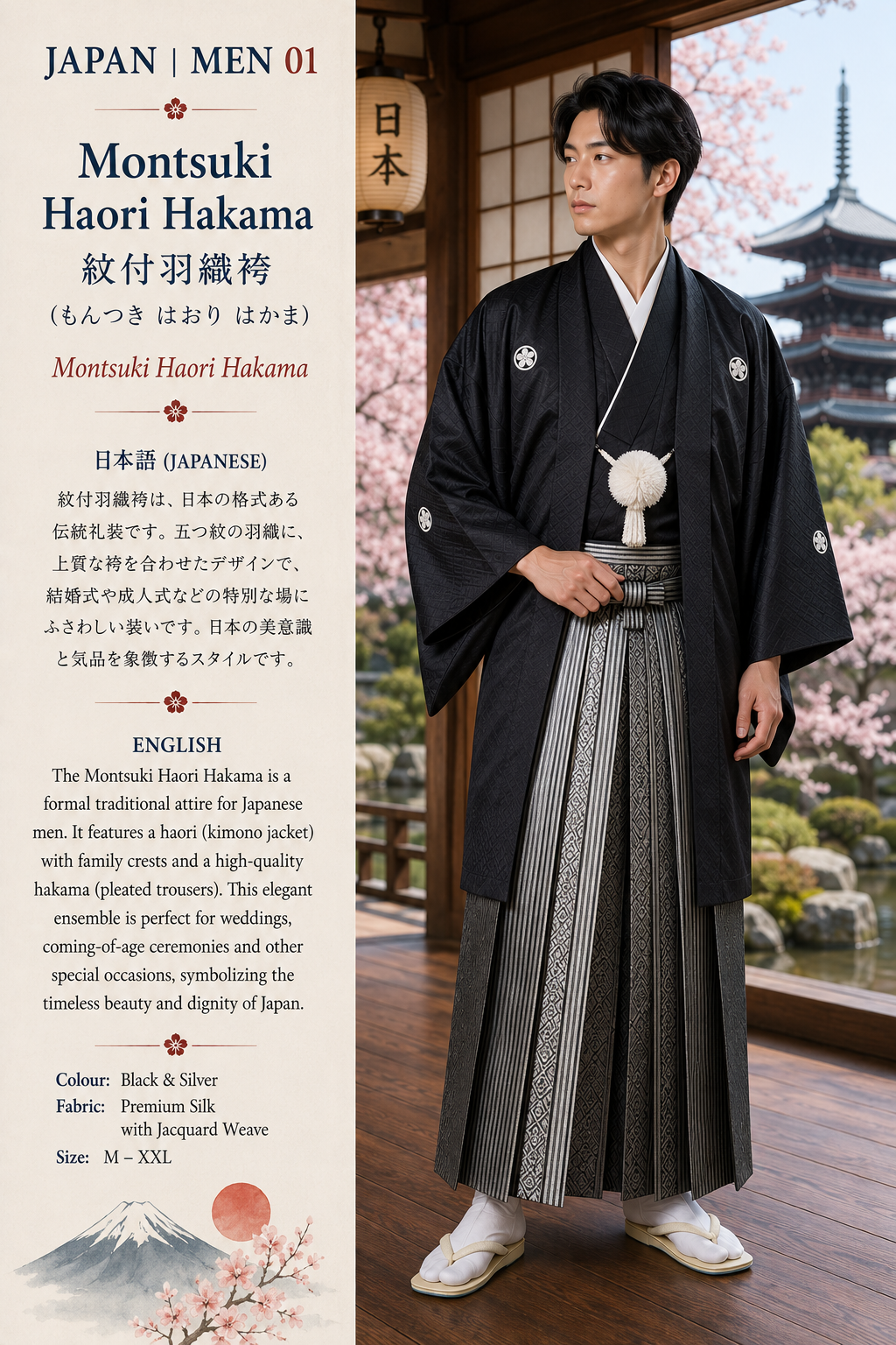 Montsuki Haori Hakama