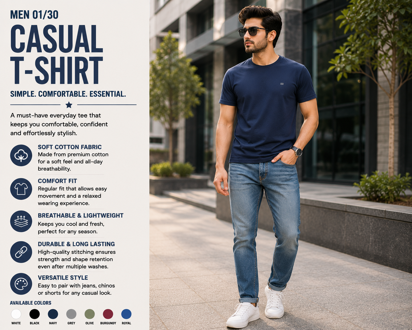 casual t shirt