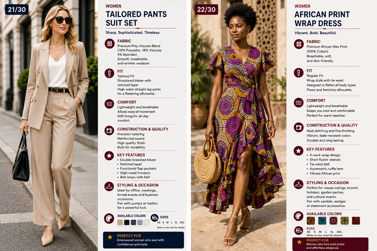 african print wrap dress
